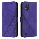 For ZTE Blade A52 Lite Crossbody 3D Embossed Flip Leather Phone Case(Purple) - 2