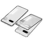 For Google Pixel 7 Snap Buckle Metal Frame Frosted Phone Case(Silver) - 1