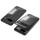For Google Pixel 8 Snap Buckle Metal Frame Frosted Phone Case(Black) - 1