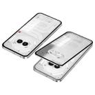 For Nothing Phone 2a Snap Buckle Metal Frame Frosted Phone Case(Silver) - 1