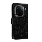 For vivo iQOO 12 Sun Mandala Embossing Pattern Phone Leather Case(Black) - 3