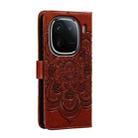 For vivo iQOO 12 Sun Mandala Embossing Pattern Phone Leather Case(Brown) - 3