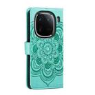 For vivo iQOO 12 Sun Mandala Embossing Pattern Phone Leather Case(Green) - 3