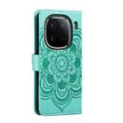 For vivo iQOO 12 Pro Sun Mandala Embossing Pattern Phone Leather Case(Green) - 3