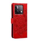 For vivo iQOO Neo8 Sun Mandala Embossing Pattern Phone Leather Case(Red) - 3