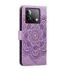 For vivo iQOO Neo8 Sun Mandala Embossing Pattern Phone Leather Case(Purple) - 3