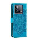 For vivo iQOO Neo8 Sun Mandala Embossing Pattern Phone Leather Case(Blue) - 3