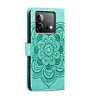 For vivo iQOO Neo8 Sun Mandala Embossing Pattern Phone Leather Case(Green) - 3