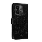 For vivo iQOO Z9X Sun Mandala Embossing Pattern Phone Leather Case(Black) - 3