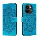 For vivo iQOO Z9X Sun Mandala Embossing Pattern Phone Leather Case(Blue) - 1