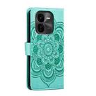 For vivo iQOO Z9X Sun Mandala Embossing Pattern Phone Leather Case(Green) - 3