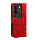 For vivo S17 Sun Mandala Embossing Pattern Phone Leather Case(Red) - 3