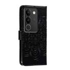 For vivo S17 Sun Mandala Embossing Pattern Phone Leather Case(Black) - 3