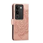 For vivo S17 Sun Mandala Embossing Pattern Phone Leather Case(Rose Gold) - 3