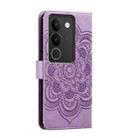 For vivo S17 Sun Mandala Embossing Pattern Phone Leather Case(Purple) - 3