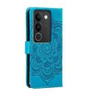 For vivo S17 Sun Mandala Embossing Pattern Phone Leather Case(Blue) - 3