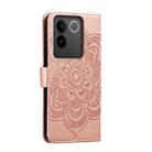 For vivo S17e Sun Mandala Embossing Pattern Phone Leather Case(Rose Gold) - 3