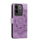 For vivo S17e Sun Mandala Embossing Pattern Phone Leather Case(Purple) - 3