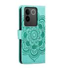 For vivo S17e Sun Mandala Embossing Pattern Phone Leather Case(Green) - 3