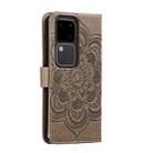 For vivo S18 Sun Mandala Embossing Pattern Phone Leather Case(Grey) - 3