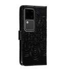 For vivo S18 Sun Mandala Embossing Pattern Phone Leather Case(Black) - 3