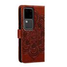 For vivo S18 Sun Mandala Embossing Pattern Phone Leather Case(Brown) - 3