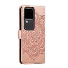 For vivo S18 Sun Mandala Embossing Pattern Phone Leather Case(Rose Gold) - 3