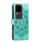 For vivo S18 Sun Mandala Embossing Pattern Phone Leather Case(Green) - 3