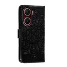 For vivo V29e Sun Mandala Embossing Pattern Phone Leather Case(Black) - 3