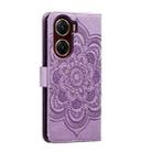 For vivo V29e Sun Mandala Embossing Pattern Phone Leather Case(Purple) - 3