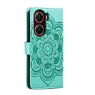 For vivo V29e Sun Mandala Embossing Pattern Phone Leather Case(Green) - 3