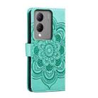 For vivo Y17S Sun Mandala Embossing Pattern Phone Leather Case(Green) - 3