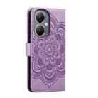 For vivo Y35M+ Sun Mandala Embossing Pattern Phone Leather Case(Purple) - 3