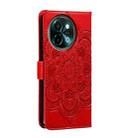 For vivo Y38 Sun Mandala Embossing Pattern Phone Leather Case(Red) - 3