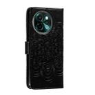 For vivo Y38 Sun Mandala Embossing Pattern Phone Leather Case(Black) - 3