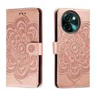 For vivo Y38 Sun Mandala Embossing Pattern Phone Leather Case(Rose Gold) - 1