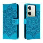 For vivo Y100 5G Sun Mandala Embossing Pattern Phone Leather Case(Blue) - 1