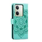 For vivo Y100 5G Sun Mandala Embossing Pattern Phone Leather Case(Green) - 3