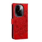 For vivo Y200 5G Sun Mandala Embossing Pattern Phone Leather Case(Red) - 3