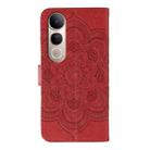 For vivo V50 Lite 5G Sun Mandala Embossing Pattern Phone Leather Case(Red) - 3