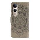 For vivo V50 Lite 5G Sun Mandala Embossing Pattern Phone Leather Case(Grey) - 3