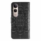 For vivo V50 Lite 5G Sun Mandala Embossing Pattern Phone Leather Case(Black) - 3