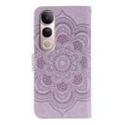 For vivo V50 Lite 5G Sun Mandala Embossing Pattern Phone Leather Case(Purple) - 3