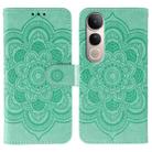 For vivo V50 Lite 5G Sun Mandala Embossing Pattern Phone Leather Case(Green) - 1