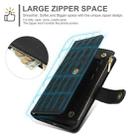 For Samsung Galaxy A15 4G / 5G YM016 Rhombic Zipper Card Wallet Leather Phone Case with Lanyard(Black) - 3