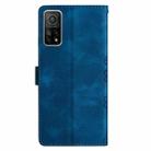 For Xiaomi Mi 10T 5G / 10T Pro 5G Cherry Blossom Butterfly Skin Feel Embossed PU Phone Case(Blue) - 3