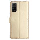 For Xiaomi Mi 10T 5G / 10T Pro 5G Cherry Blossom Butterfly Skin Feel Embossed PU Phone Case(Gold) - 3