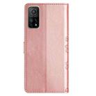 For Xiaomi Mi 10T 5G / 10T Pro 5G Cherry Blossom Butterfly Skin Feel Embossed PU Phone Case(Rose Gold) - 3