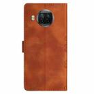 For Xiaomi Mi 10T Lite 5G Cherry Blossom Butterfly Skin Feel Embossed PU Phone Case(Brown) - 3