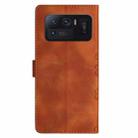 For Xiaomi Mi 11 Ultra Cherry Blossom Butterfly Skin Feel Embossed PU Phone Case(Brown) - 3